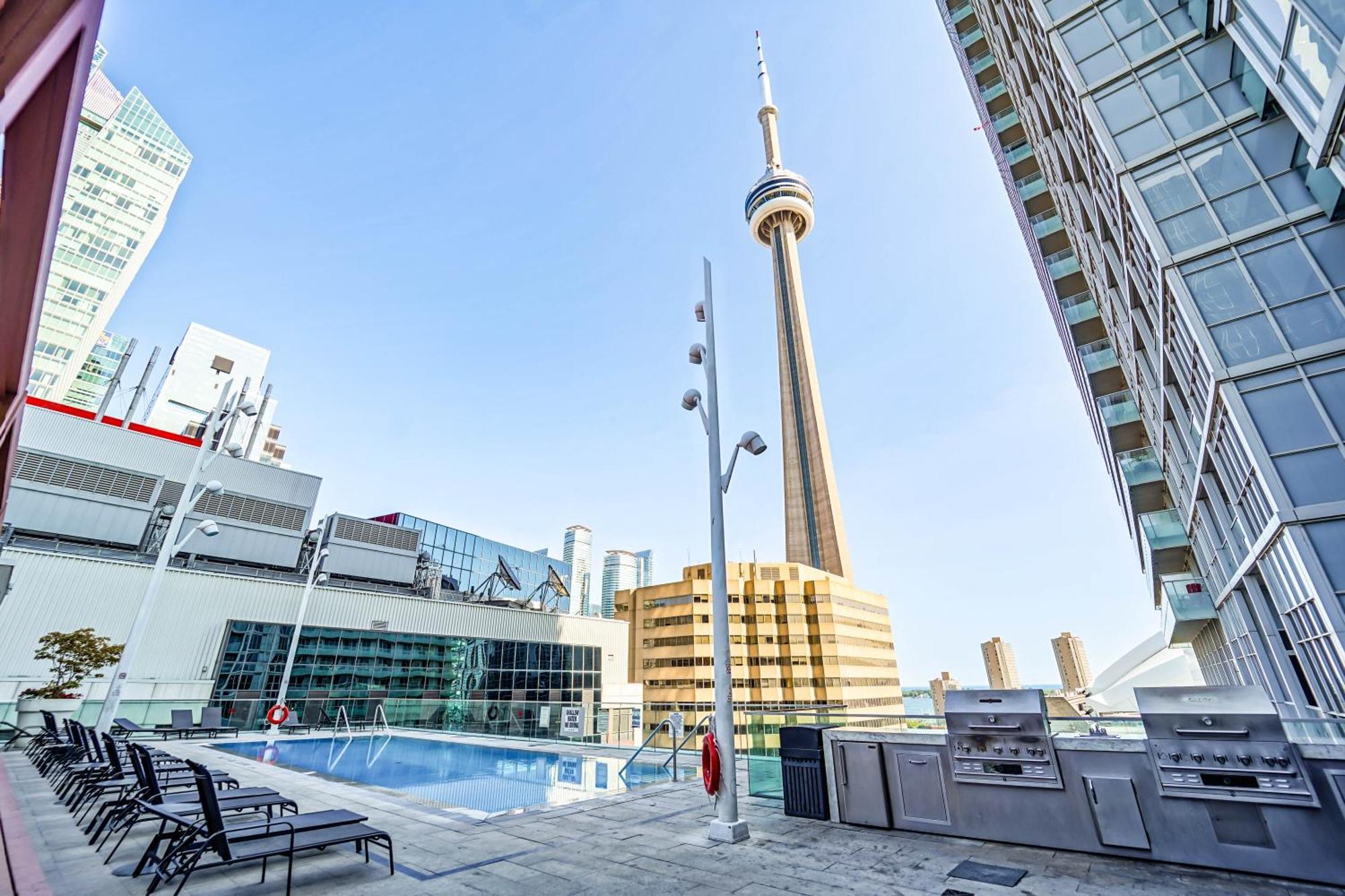 Chol Furnished Suites Heart Of Downtown Toronto, 2 Beds, Free Parking, Cn Tower View Zewnętrze zdjęcie